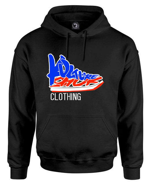 KICKS N TRICKS HOODIE - BLUE & RED