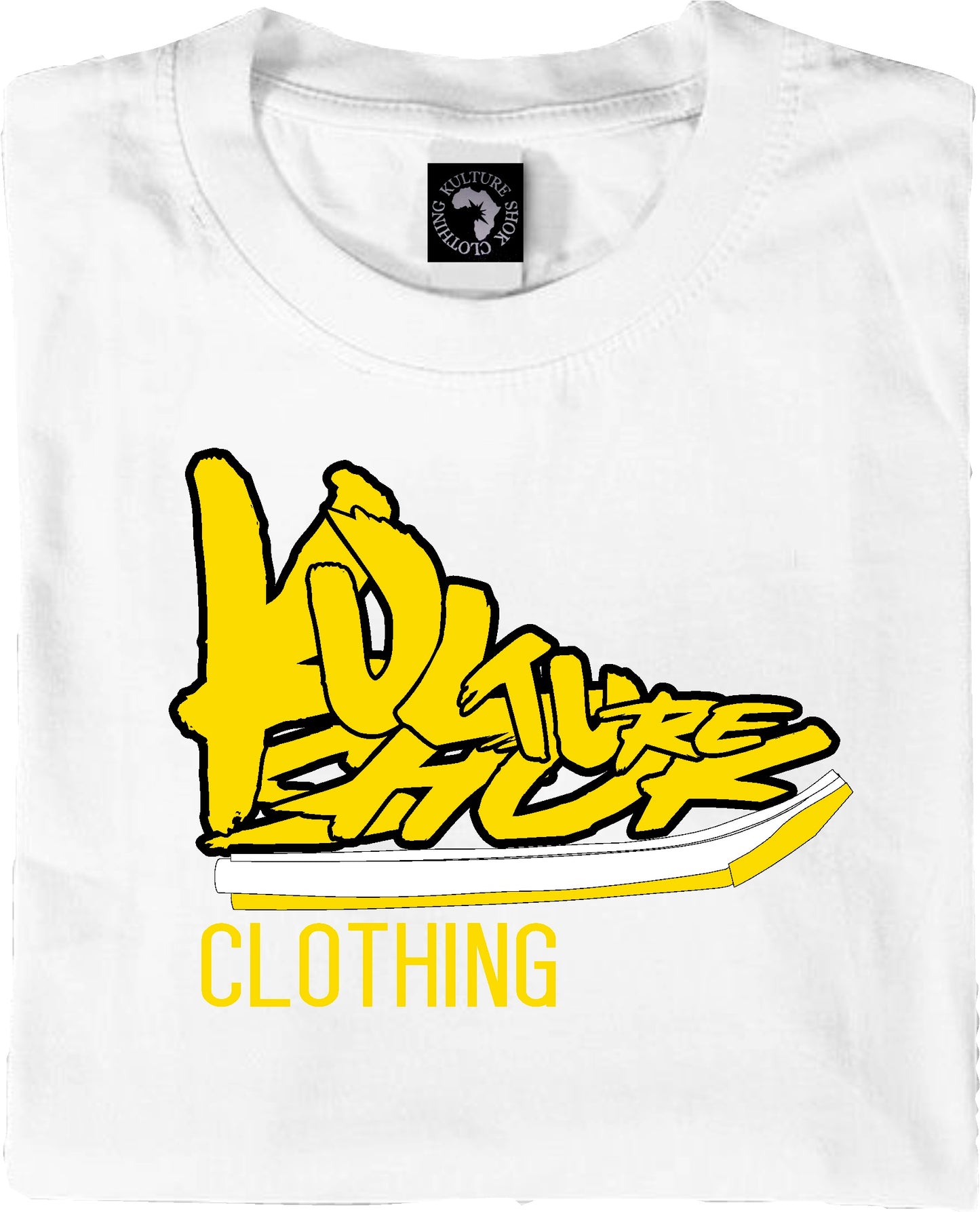 KICKS N TRICKS WHITE TEE - YELLOW