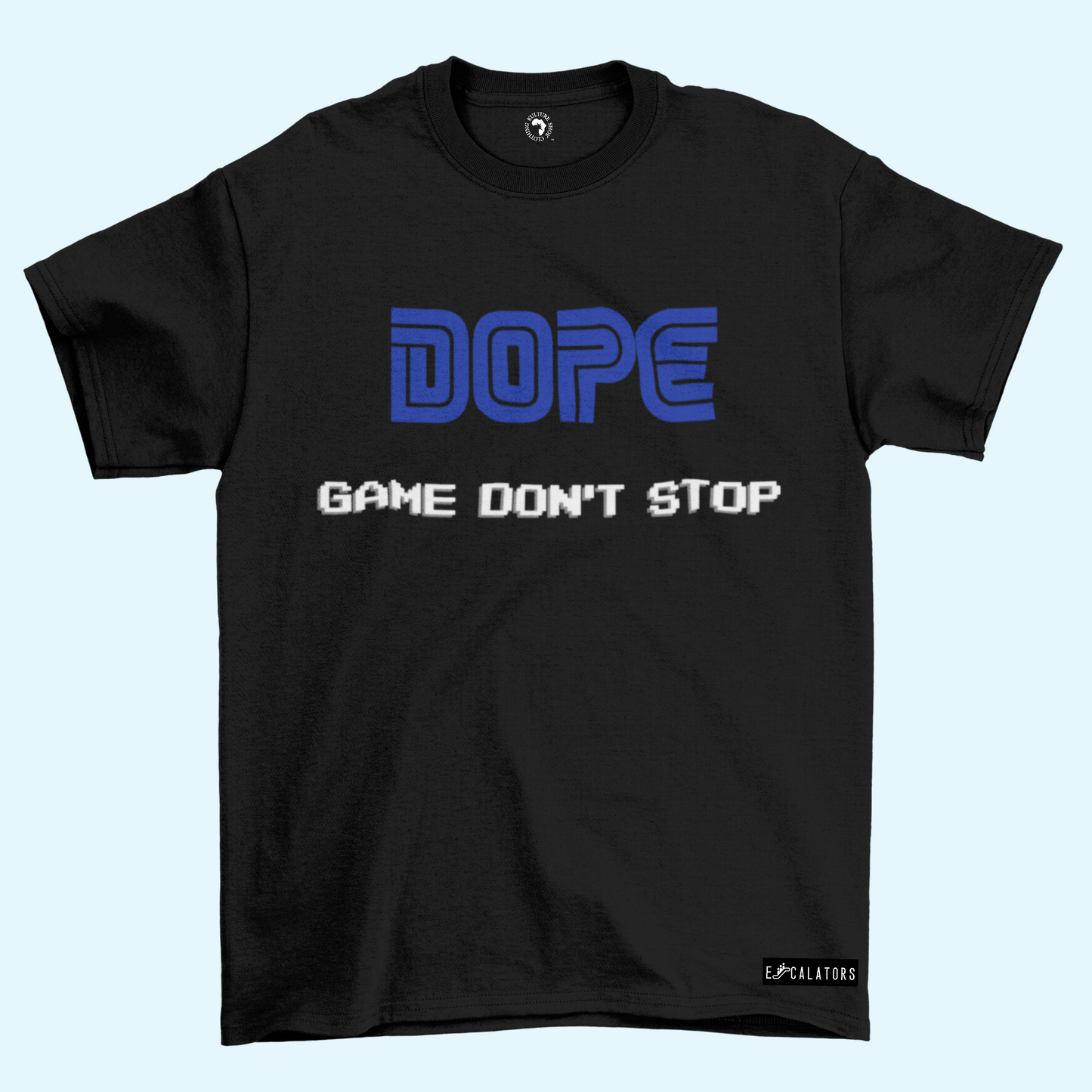 ESCALATORS MUSIC GROUP - GAME DON'T STOP BLACK TEE