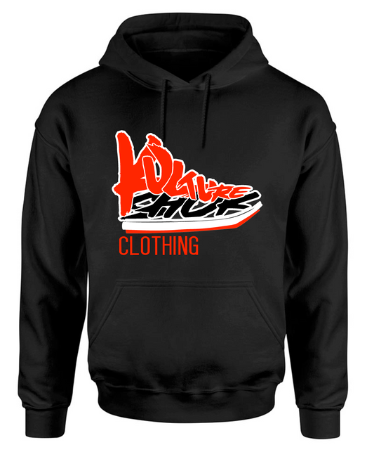 KICKS N TRICKS HOODIE - RED & BLACK