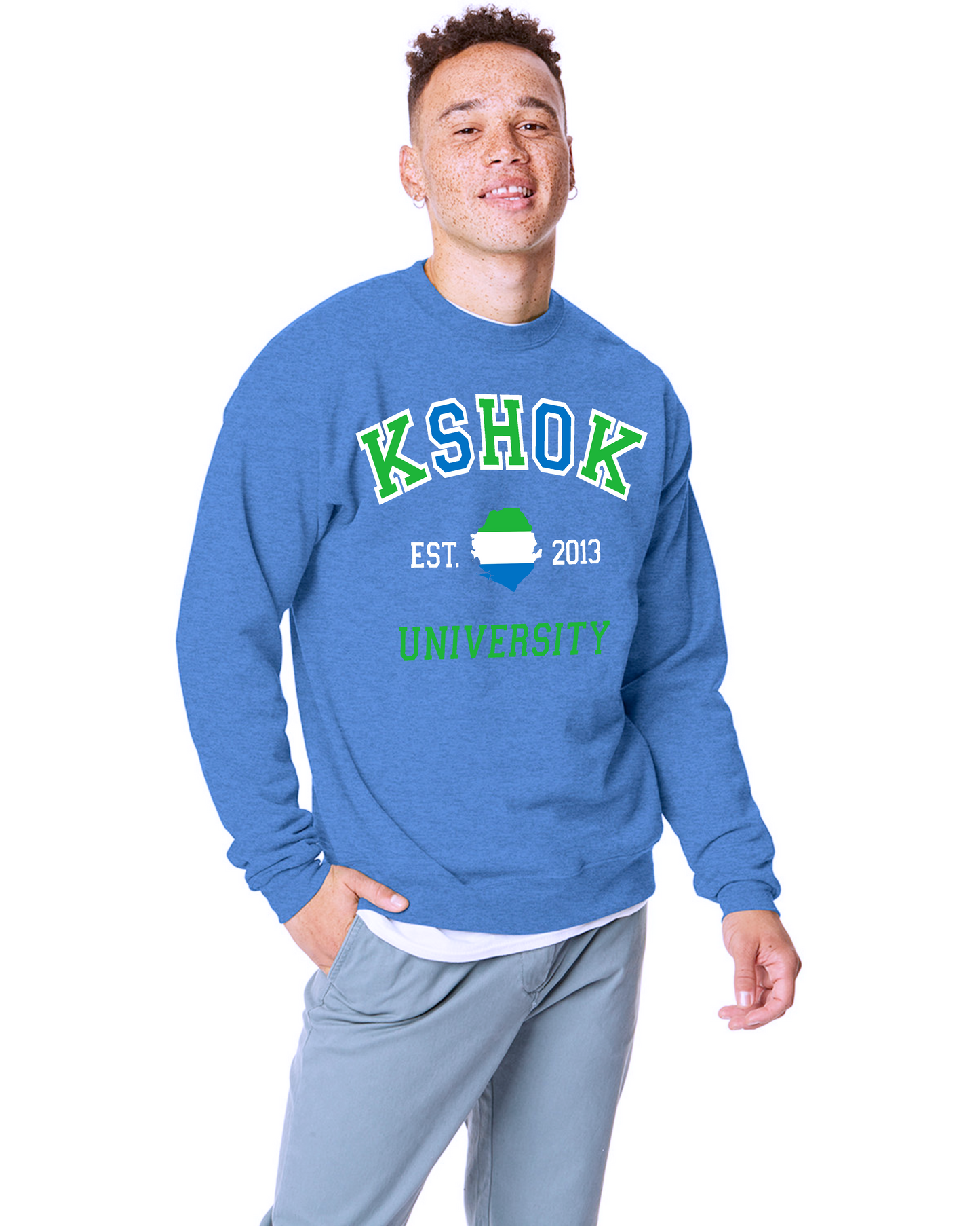 KSHOK UNIVERSITY CREWNECK SWEATER - SIERRA LEONE