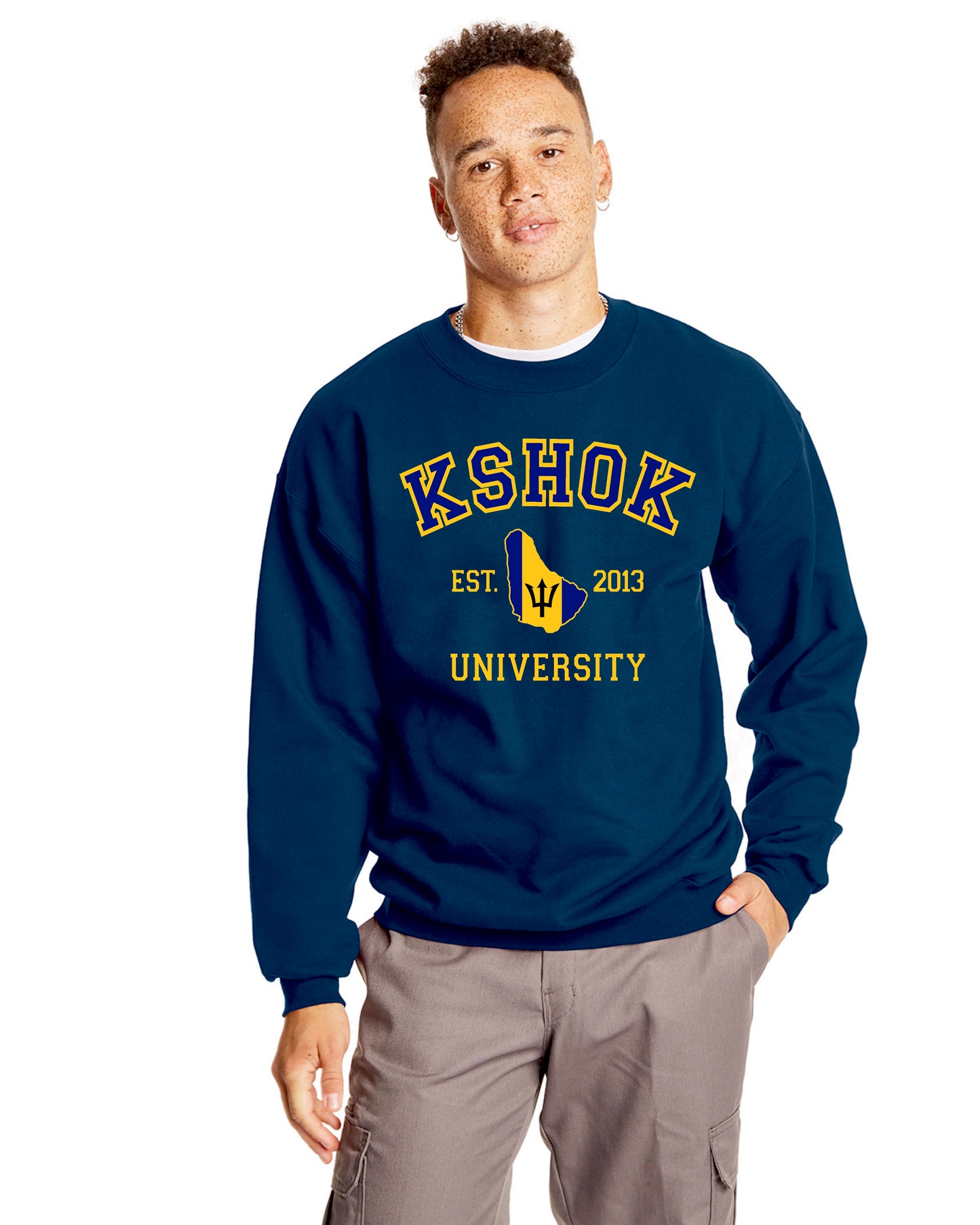 KSHOK UNIVERSITY CREWNECK SWEATER - BARBADOS