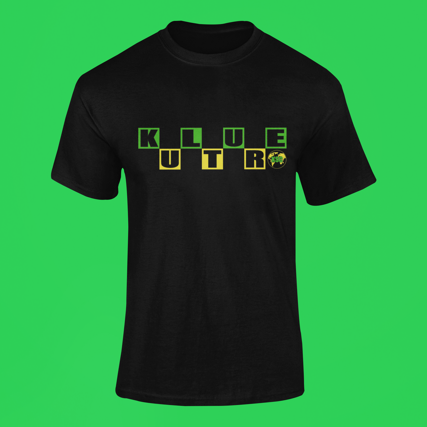 KULTURE CHECKERS BLACK TEE - JAMAICA